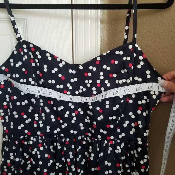 GAP Navy blue polkadot spaghetti strap dress - Picture 6 of 6
